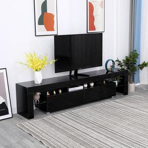 Soporte de madera de alto brillo para Tv, conjunto de consola de armario de Tv con luz Led y cajones de almacenamiento - Product Image 4