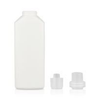 1 L rectangle Vide Blanc Détergent À Lessive Liquide Conteneur De Stockage En Plastique Bouteilles de Détergent À Lessive