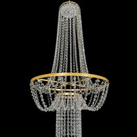Lustre en cristal doré avec pendentifs et perles pour mariage, décoration de plafond, toile de fond et décor de scène