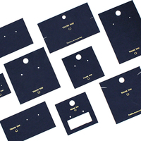 Carte de présentation de bijoux personnalisée avec logo, carte en papier imprimée sur mesure pour boucles d'oreilles, clous d'oreilles et colliers, étiquette d'emballage