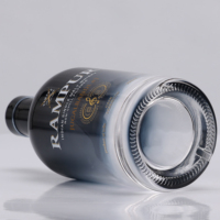 Bouteille de whisky ou de vin personnalisée de haute qualité, finition mate, 700 ml, avec bouchon à vis, impression sérigraphique, pour boissons alcoolisées naturelles et matures