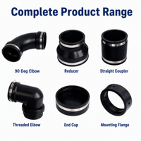 Raccord de tuyau flexible en caoutchouc EPDM pour plomberie, drainage, CVC, industrie et automobile