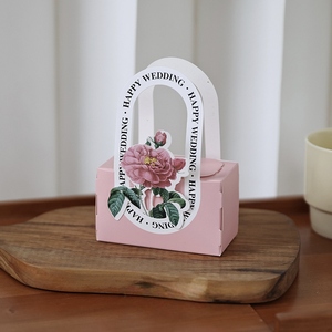 Scatola pieghevole a forma di fiore per matrimonio | Elegante supporto per cioccolato <span class=keywords><strong>e</strong></span> caramelle - Product Image 4