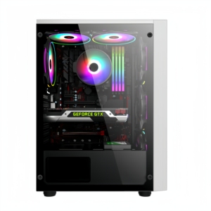 <span class=keywords><strong>Tour</strong></span> de jeu verticale USB3.0 ATX pour ordinateur 2023 Offre Spéciale avec ventilateur RVB et armoire en verre trempé pour les jeux de bureau - Product Image 1