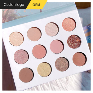 CC30563 Custom Logo 12 Matte Metallic <strong>Eyeshadow</strong> <strong>Palette</strong> Kits Women's Cosmetics Wholesale with <strong>Shimmer</strong> Finish Powder - Product Image 2