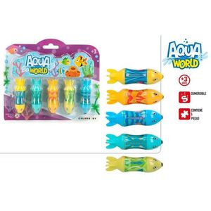 Giocattoli da bagno sommergibili Aqua World Torpedo Fish, 5 pezzi, per bambini - Product Image 1