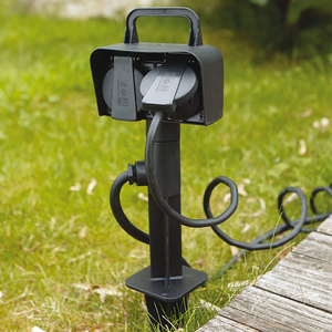 Presa Elettrica Portatile Ricaricabile Impermeabile a 3 Vie Howlighting, Presa da Giardino Rimovibile per Esterni - Product Image 2