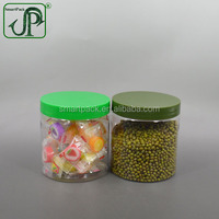 Bouchon à vis de différentes tailles large bouche en plastique alimentaire pot de stockage de nourriture scellable transparent