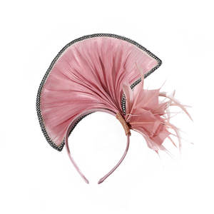 Elegant Ladies Fashion <strong>pink</strong> Kentucky Derby <strong>Fascinators</strong> Wedding Tea Party Church Hat <strong>Headband</strong> for Beach Outdoor Scenes - Product Image 6