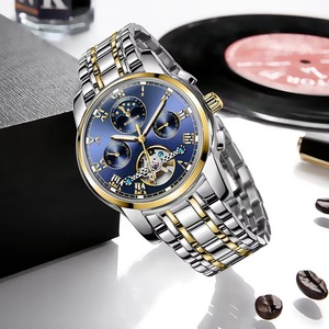 Reloj de Hombre Drioshipping con Cristal de Zafiro, Movimiento Mecánico Totalmente Automático, Resistente al Agua 50M, Relojes de Pulsera de Acero Inoxidable Personalizados - Product Image 5