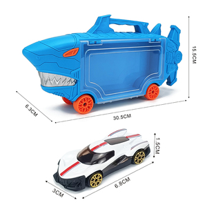 Nuevo Camión Transportador de Autos de Juguete, Modelo Shark Truck, de Metal Fundido a Presión, con Función de Empujar y Avanzar, Juego de Vehículos de Juguete para Niños - Product Image 5