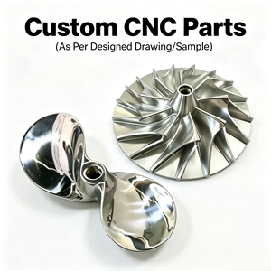 Hélice de Barco de Aluminio y Titanio, Mecanizada con Precisión CNC, Impulsor Centrífugo Equilibrado de 2 o 3 Aspas - Product Image 1