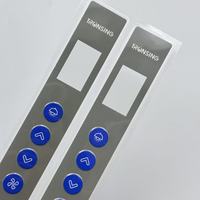Panel Kontrol Pemurni Udara Peralatan Rumah Tangga dengan Lampu LED, Overlay Membran PC Bulat Kustom, Label Cetak Bawah Permukaan, dan Label Eksterior Surya
