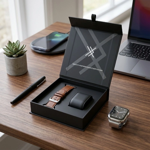 Wholesale Luxury Paper Custom Rigid Magnetic <b>Box</b> For Men Single Display <b>Storage</b> Packaging And Boxing Watches - Product Image 1