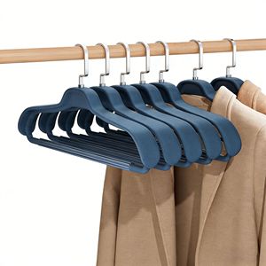 Cintre à vêtements en plastique antidérapant à épaules larges pour l'organisation du rangement des vêtements dans la garde-robe - Product Image 3
