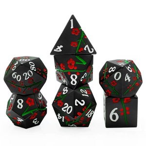 Juego de dados poliédricos personalizados al por mayor para juegos de rol DND, dados para juegos de mesa Dungeons and Dragons, dados de metal de alta calidad - Product Image 1