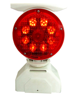 Feux de signalisation routière solaires haute puissance à 16 LED, visibilité de 1000 m, indice de protection IP66, clignotants, en matériau PC/ABS, pour travaux de construction et de voirie
