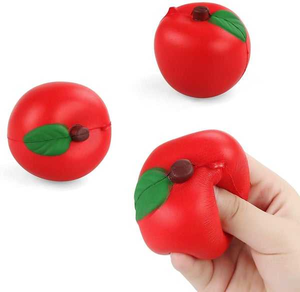 Personnalisé Coloré En Forme De Pomme Anti-Stress Anti-Stress Balle PU Colorée Pour Enfants QF-039 - Product Image 2