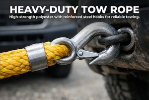 Набор для экстренных ситуаций на дороге из 33 предметов: с компрессором для быстрой подкачки шин 12В и мощными пусковыми проводами для безопасности автомобиля - Product Image 4