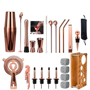 Bouilloires en acier inoxydable à manivelle Équipement de mélange de cocktails professionnel Ensemble de shakers à cocktails pour débutants Ensemble complet - Product Image 3