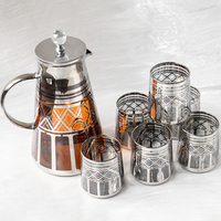 Théière en verre avec poignée, emballage personnalisé, verre borosilicate haute résistance, bouilloire à eau chaude et froide, ensemble de carafes à eau