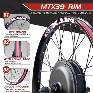 Kit <span class=keywords><strong>de</strong></span> Conversión para Bicicleta Eléctrica <span class=keywords><strong>de</strong></span> 2000W, 48V, 52V, 60V, 72V, Motor <span class=keywords><strong>de</strong></span> Buje MTX, Kit Completo con Batería <span class=keywords><strong>de</strong></span> Litio <span class=keywords><strong>de</strong></span> 13AH-40AH Opcional, Disponible en CN, UK y AU - Product Image 5