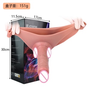 Liquid Silicone Hollow Strap on <b>Dildo</b> for Men Solid Penis Pants Sex Toys for Lesbian Gay - Product Image 4