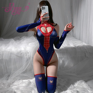 Lencería Sexy para <span class=keywords><strong>Mujer</strong></span> Pinxian, <span class=keywords><strong>Disfraz</strong></span> Ajustado de Spider-Man, Poliéster, <span class=keywords><strong>Halloween</strong></span>, TikTok 2412 - Product Image 2