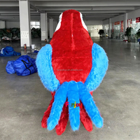 Costume gonflable unisexe de mascotte de perroquet hibou de dessin animé adulte de perroquet pour le carnaval Halloween robe d'oiseau de fantaisie
