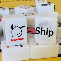 Tuiles de Mahjong en Mélamine à Motifs de Dessins Animés Mignons et Tendance, Tailles Moyennes et Grandes (40, 42, 44), Idéales pour la Maison, les Dortoirs et comme Cadeau