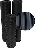 Bycosine Rutschfeste Schwarze Gummimatte mit Runden Noppen 3-8mm Dicke Isolierend Wasserdicht Verschleißfest und Stoßdämpfend