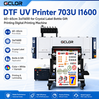 Imprimante UV DTF 703U I1600 60-65cm 3xI1600 pour l'impression numérique d'étiquettes en cristal, de bouteilles et de cadeaux