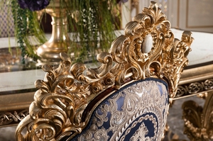 Hoàng Gia Cổ Điển Phòng Ăn Thổ Nhĩ Kỳ Đồ Nội Thất Bảng Đặt 8 10 Ghế Sang Trọng Pháp Hình Chữ Nhật Bằng Gỗ Ăn Bàn Và Ghế Đặt - Product Image 4