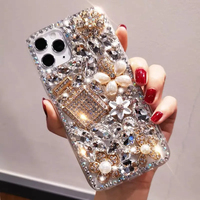 Botol Parfum Berlian Penuh Casing Ponsel Berhias Rhinestone Cocok untuk Iphone 17 Pro Max 13 16 Pro Max 15