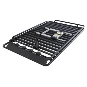 Porte-bagages de toit de voiture universel, portable, multifonction, pliable, en aluminium + plastique, 100 kg, avec marchepied - Product Image 5