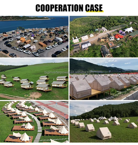 Tente gonflable imperméable et coupe-vent, deux chambres, un salon, double couche Oxford, pour le camping familial par tous les temps - Product Image 6