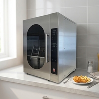 Friteuse sans fumée pour intérieur avec levage automatique et purification des fumées en 8 étapes, sans échappement de fumée pour poulet frit et snacks