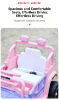 Truk Mobil Anak Bertenaga Baterai 12V Pink Dual Drive 380 Motor dengan Remote Orang Tua 2.4G, Suspensi 4 Roda, Elektrik, untuk Usia [masukkan usia]