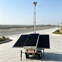 Solar Surveillance Trailer Remote Outdoor Mobile Monitoring System Off Grid Power Supply Customizable
