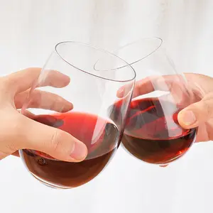 18Oz 540Ml Food Grade Loodvrij Eivorm Stemless Tumbler Drinken Glaswerk Wit Rode Wijn Glas