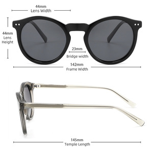 <span class=keywords><strong>Gafas</strong></span> <span class=keywords><strong>de</strong></span> <span class=keywords><strong>Sol</strong></span> Redondas Transparentes <span class=keywords><strong>de</strong></span> Acetato <span class=keywords><strong>de</strong></span> Moda para Mujer con Patillas Texturizadas Minimalistas UV400, Ideales para Parejas, Disponibles en Stock - Product Image 3