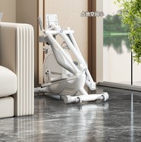 Elliptique à résistance magnétique manuelle avec guidon doublement réglable, support pour tablette et cours d'entraînement en direct, pour usage intérieur