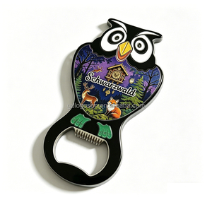 Ouvre-bouteille aimanté 2-en-1 en forme de chat, souvenir grec <span class=keywords><strong>et</strong></span> allemand de la Forêt-Noire, Schwarzwald, Aigle de Athènes - Product Image 1