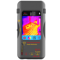 Multimeter Pencitraan Termal 2-in-1 SH7 320x320 HD & Layar Sentuh LCD 72.1 FOV IP43 USB OEM untuk Diagnostik Listrik/PCB