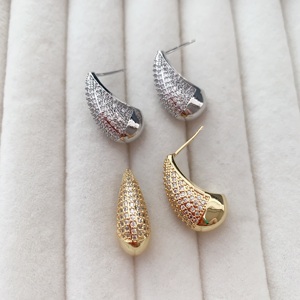 <span class=keywords><strong>BD</strong></span>- C2560 Boucles d'oreilles en CZ brillantes fantastiques, adaptées à tous les jours, boucles d'oreilles de luxe pour femmes, joli design, joli bijou - Product Image 4