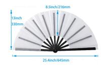 Éventail de danse chinois personnalisé de 33 cm, grand, pliable, imperméable, pour mariage et cérémonie de remise des diplômes