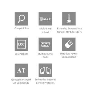 Quectel BC660K-GL LCC LTE Cat NB2 prend en charge plusieurs bandes de fréquence <span class=keywords><strong>ESIM</strong></span> intégré réservé - Product Image 3