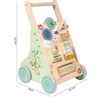 Marche-bébé en bois multifonctionnel pour bébé, poussette d'apprentissage pour tout-petit, jouet éducatif, poussette pour poupée pour tout-petits
