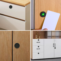 Serrure cachée RFID à capteur intelligent pour armoire de bureau et commode de maison finition polie clé de déverrouillage