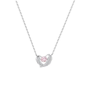 Guardian Wings Series Heart Pendant Necklace Stainless Steel Clavicle Chain Jewelry For Women Gift - Product Image 5
